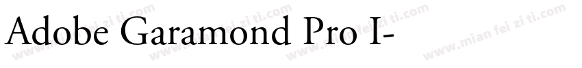 Adobe Garamond Pro I字体转换